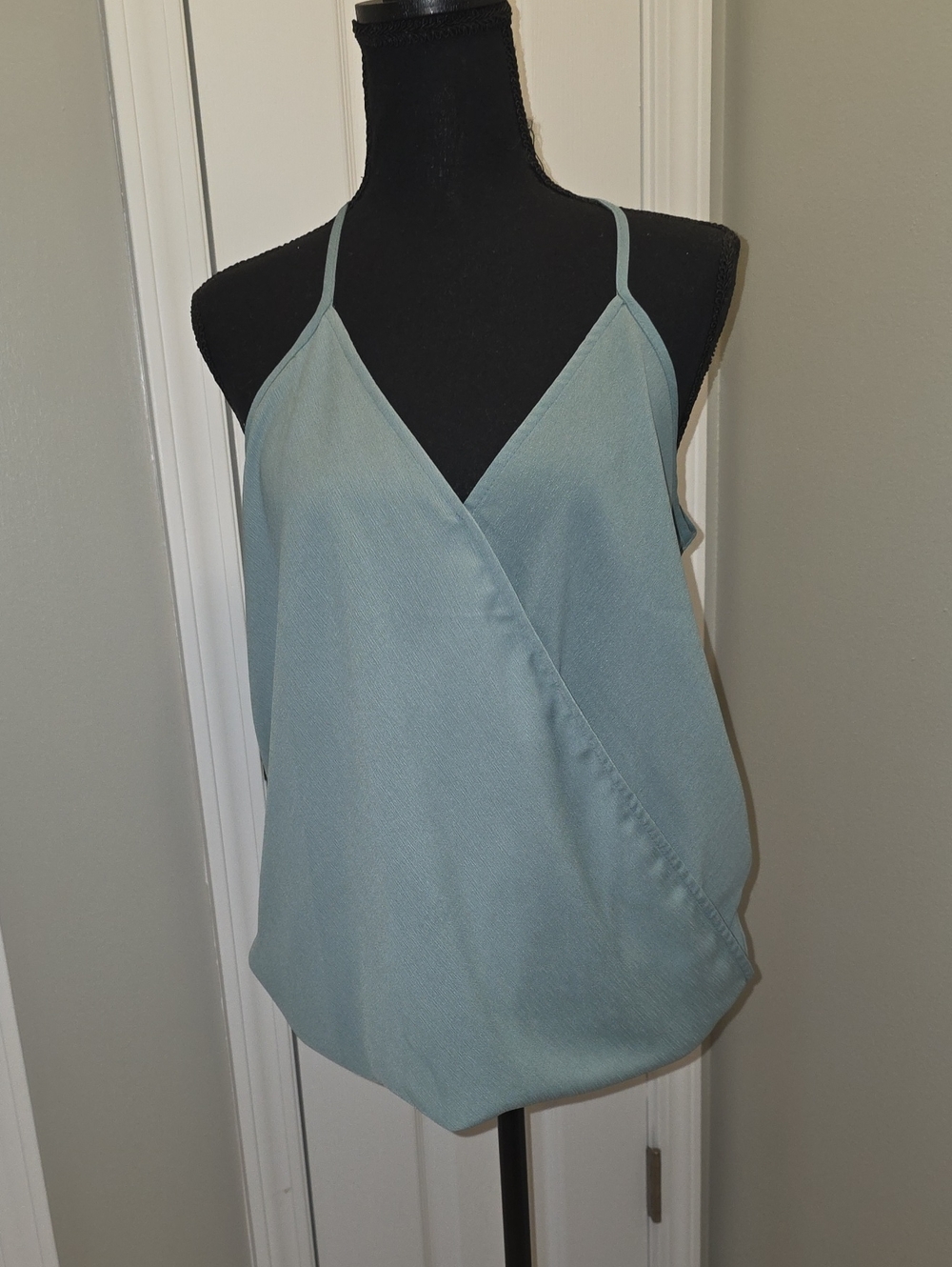 Papermoon Light Sage Green Wrap Camisole with Spaghetti Straps